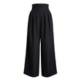 thumbnail image 6 of Women's High Waist Wide Leg Pants Elegant Pleated Work Business Casual Suit Trousers by Yigetop Black L, 6 of 7