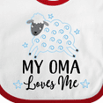 thumbnail image 4 of Inktastic My Oma Loves Me Baby Lamb Boys or Girls Baby Bib, 4 of 4
