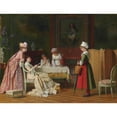 thumbnail image 3 of Charles Baugniet 24x19 Black Modern Framed Museum Art Print Titled - A Letter of Recommendation (1881), 3 of 5