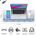 thumbnail image 5 of Long Mouse Pads for Desk,Blue Ethnic Floral Border Pattern Desk Mats on Top Of Desks, Desk Mouse Pad Extra Large with 3mm Non-Slip Base and Stitched Edge for Gaming,Office,Work,Home 31.5"x11.8", 5 of 6