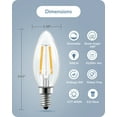 thumbnail image 2 of EDISHINE E12 LED Candelabra Bulb, 5W Equivalent 60W 4000K 500LM Neutral Light, Dimmable Chandelier Light Bulbs, LED Candle Light Bulbs for Ceiling Fan, Dining Room, Christmas Decor UL Listed, 6 Pack, 2 of 5