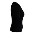 thumbnail image 3 of Blusa George para Mujer, con Botones en Hombro, cuello redondo, Manga Corta, Tela Rib Negro Talla CH, 3 of 4