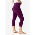 thumbnail image 3 of Roaman's Women's Plus Size Petite Plus Size Essential Stretch Capri Legging, 3 of 6