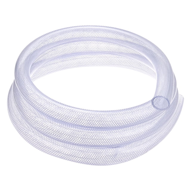 Uxcell tubo de 1" ID x 1 1/4" OD, 10 pies de manguera flexible trenzada clara de alta presión para dispensar agua, aceite y aire.