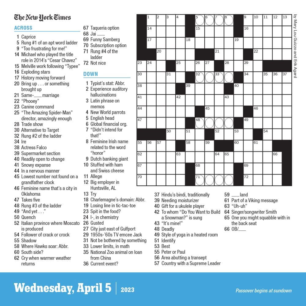 The New York Times Crossword Page-A-Day Calendar 2023 (Calendar) -  Walmart.com