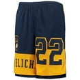 thumbnail image 2 of Youth Christian Yelich Navy Milwaukee Brewers Pandemonium Name & Number Shorts, 2 of 4