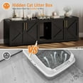 thumbnail image 6 of Home Double Cat Litter Box Enclosure,Hidden Litter Box Furniture for 2 Cats,Wooden Litter Box Enclosure Furniture,Indoor Cat House,Side End Table, TV Stand, 6 of 8