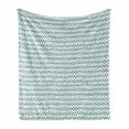 thumbnail image 1 of Grey Blue Soft Flannel Fleece Throw Blanket, Pastel Colored Stripes with Dots Hand Drawn Geometric Pattern, Cozy Plush for Indoor and Outdoor Use, 70" x 90", Charcoal Grey Pale Blue, by Ambesonne, 1 of 6
