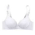 thumbnail image 3 of Feancey Comfy Everyday Bras for Women No Underwire Brassiere Breathable Casual Push Up Bra Solid Color Supportive Wireless Bralettes White 34, 3 of 10