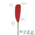 thumbnail image 3 of Tovolo Flex-Core Long-Handled Silicone Jar Scraper Spatula, Stainless Steel Handle, Heat-Resistant Silicone Head With Curved Front for Scooping & Scraping, Dishwasher-Safe & BPA-Free, Cayenne, 3 of 4