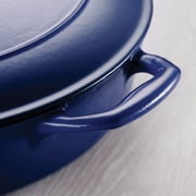 Tramontina Bestow 7-Quart Enameled Cast Iron Oval Dutch Oven with Lid, Gradated Cobalt, Oven-Safe