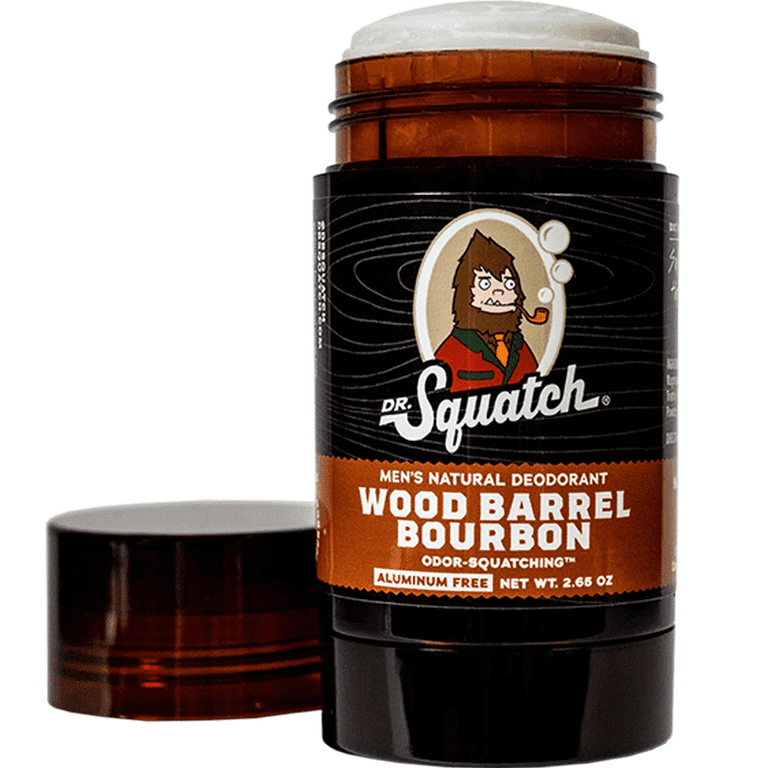 Dr. Squatch Natural Deodorant, Wood Barrel Bourbon, 2.65 oz