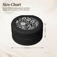 thumbnail image 2 of Fuzoiu Metallic Gears Print Portable Jewelry Box,Round Mini Leather Travel Jewelry Case,Small Travel Jewelry Organizer,Jewelry Holder for Ring Necklace Earring for Women Girls-Black, 2 of 7
