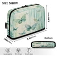 thumbnail image 3 of Wobogo Light Green Butterfly Large Capacity Durable Zippered Pencil Case Portable Stationery Storage Organizer Bag for Study Office Travel, 3 of 7