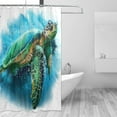 thumbnail image 2 of Coolnut Big Sea Turtle Bath Shower Curtain Liners 72"x72", Polyester Waterproof Bath Curtains with Hooks for Bathroom Decoration, 2 of 5