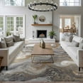 thumbnail image 3 of 5'x8' Area Rugs, Gray Marble Indoor Outdoor Area Rug for Living Room Bedroom, Farmhouse Vintage Abstract Ombre Texture Washable Bathroom Rugs Kitchen Floor Carpet Mats Home Decor Aesthetic, 3 of 8