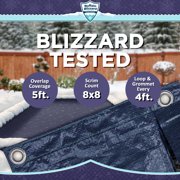 Buffalo Blizzard Deluxe Blue/Black Rectangle Swimming Pool Winter Cover, 12' x 20'
