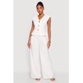 thumbnail image 2 of Women's Metallic Button Front Crepe Knit Waistcoat, 2 of 4