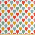 thumbnail image 1 of Love Fabric by the Yard Upholstery, Simplistic Colorful Symmetric Heart Shapes Repetition Romantic Valentine's Day, Decorative Fabric for DIY and Home Accents, Multicolor by Ambesonne, 1 of 4