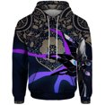 thumbnail image 4 of Sudadera con capucha informal de otoño para hombre, sudadera con capucha holgada y elegante, sudadera con capucha con estampado de calavera y monstruo gótico, sudaderas para hombre, 4 of 5