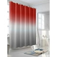 thumbnail image 5 of Red Gray Ombre Waterproof Fabric Shower Curtain, Modern Gradient Abstract Art Shower Curtain for Bathroom Curtains Bathtubs Hotel Washable Shower Curtains with 12 Hooks Stall 54x78in, 5 of 6