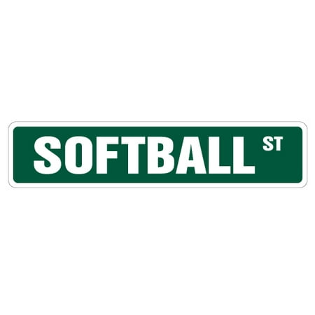 Player Street Sign - SOFTBALL Street Sign player bat signs glove team | Indoor/Outdoor | 24