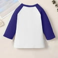 thumbnail image 3 of ShomPort T-Shirts for Boys Unisex Raglan Sleeve Round Collared Color Block 3/4 Sleeve Lightweight Trendy Tops Stretchy Athletic Breathable Tees, 3 of 6