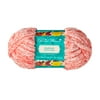 The Pioneer Woman Heathered Velvet Yarn, 77.6 yd, Coral, 100% Polyester, Super Bulky
