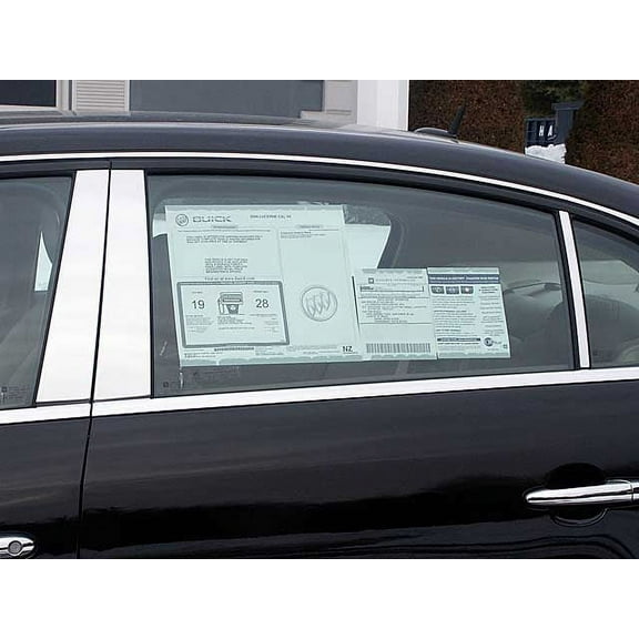Stainless Steel Pillar Trim 6Pc Fits 2006-2011 Buick Lucerne PP46551 QAA