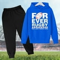 thumbnail image 3 of WEIYLL Outfits for Boys Sets Hooded Football Personality Letter Printed Pants Football Rugby Activity Blue Suits 7-8 Years, 3 of 3