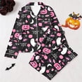 thumbnail image 3 of Yhhting Little Girls Outfit Sets Print Long Sleeve Top + High Waist Pants Cozy Stylish 2 Piece Set Nightwear Girls Loungewear ,5-6 Years, 3 of 3