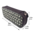 thumbnail image 3 of Lsque Daisies Flowers Printed Big Capacity PU Leather Pencil Case Large Pencil Pouch Stationery Pen Bag Pencil Holder for Teen, 3 of 6