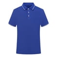 thumbnail image 1 of Birdeem Chemises pour Hommes Hommes Décontracté Bouton Manches Courtes Uni Col Rabattu Chandail T-Shirt Tops, 1 of 1