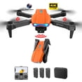 thumbnail image 2 of Drones FPV con carga de avión con cámara USB 1 para niños y niñas (3 baterías) naranja, 2 of 9