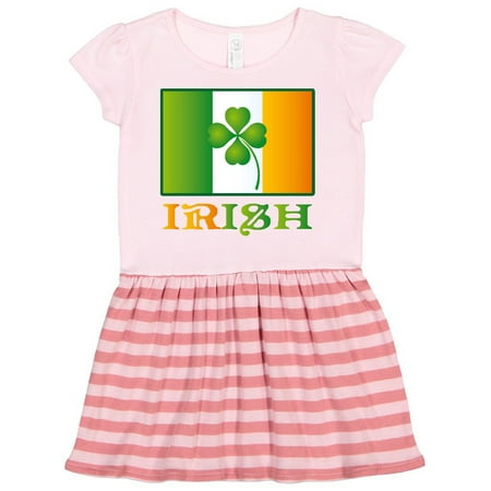 

Inktastic St Patricks Day Flag Irish Four Leaf Clover Gift Toddler Girl Dress