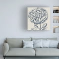thumbnail image 2 of Trademark Fine Art Vision Studio Indigo Floral On Linen Iii Canvas Wall Art - 24x24, 2 of 5