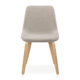 thumbnail image 2 of Bouclair Beige Fabric and Wood Dining Chair, 2 of 5