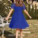 thumbnail image 4 of Vestido Largo Casual Vestido Casual de Polka de Moda para Niños con Falda de la Princesa de Manga Corta de Malla Y Falda de Gasa de Malla Vestido de la Princesa Del Bebé, 4 of 6