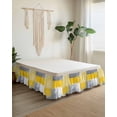 thumbnail image 2 of Yellow Grey Oil Painting Bed Skirt California King Size 16 Inch Drop, Modern Art Ombre Watercolor Wrap Around Dust Ruffle Bedskirts, Wrinkle & Fade Resistant Easy Fit Bedskirt with Adjustable Elastic, 2 of 8
