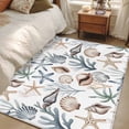thumbnail image 4 of Sea Coral Shells Starfish Area Rugs 4'x6', Washable Small Throw Rugs for Office Bathroom, Summer Nautical Coastal Watercolor Indoor Outdoor Rug Non-Slip Low Pile Carpet Runner Reversible Floor Mats, 4 of 8