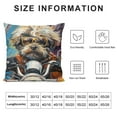 thumbnail image 5 of Orinice Dog Motorcycle Painting Graphic Decorative Cushion Throw Pillow Cover for Home Living Room Sofa Bedroom Car Couch, Year-Round Pillow Case 1PC 22x22in, 5 of 5