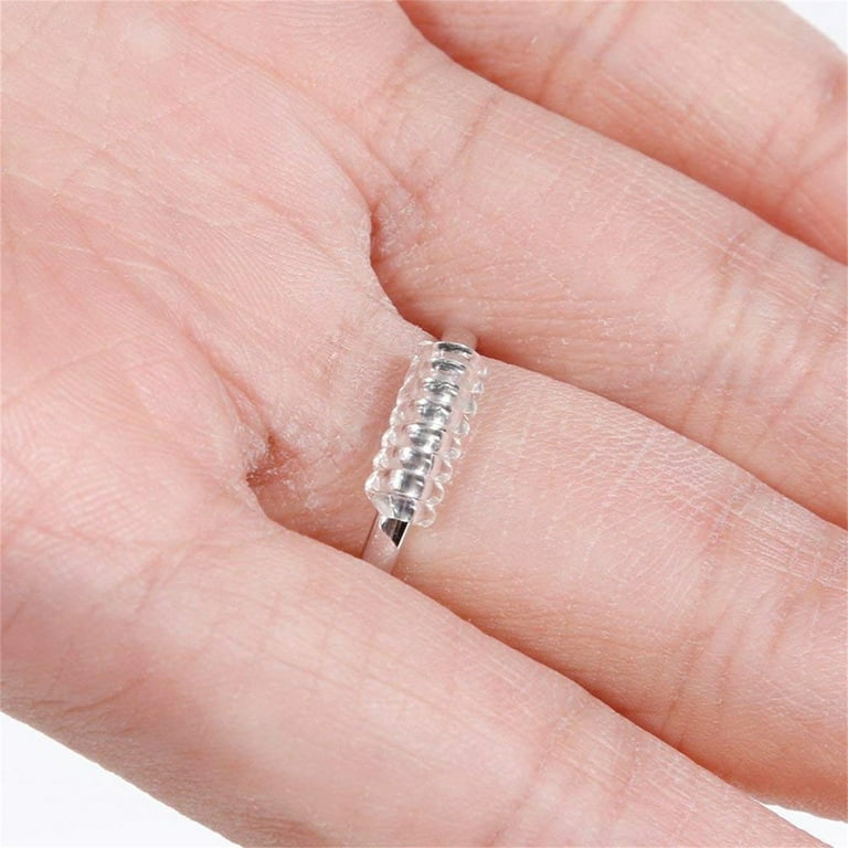 Teissuly 10 Pack Clear Ring Size Adjuster, One Sizes Ring Sizer for  Different Band Width, Invisible Ring Guards for Loose Rings 