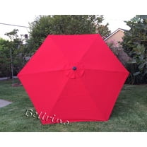 BELLRINO DECOR Replacement " STRONG & THICK " RED Umbrella Canopy for 9ft 6 Ribs (Canopy Only)