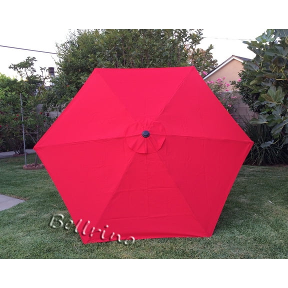 BELLRINO DECOR Replacement " STRONG & THICK " RED Umbrella Canopy for 9ft 6 Ribs (Canopy Only)