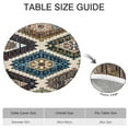 thumbnail image 6 of Boho Round Tablecloth Waterproof Oxford Fabric Elastic Hem Fits 45-52” Table, Great for Picnic, Backyard, and Family Dinners, 6 of 7