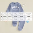 thumbnail image 3 of Baby Boy Fall Clothes Daddy's Boy Long Sleeve Romper and Pants Set | Waffle Knit, Striped, Embroidered, Baby Shower Present, Coming Home Outfit, First Birthday, 3 of 5