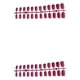 thumbnail image 3 of Uñas postizas Soidarity 24 piezas patrón cuadrado puntas artificiales Rosa roja, 3 of 6