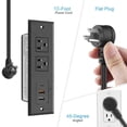 thumbnail image 4 of Tira de alimentación empotrada para muebles, toma de corriente empotrada en el escritorio con USB, toma de corriente empotrada en el escritorio de conferencias, ojal de alimentación de escri, 4 of 5