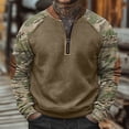 thumbnail image 2 of YUGYXL Sweatshirt for Men Stylish Spring 1/4 Zip Pullover Graphic Mens Camo Sweatshirt Sweatshirts C Camouflage XXXXL, 2 of 5