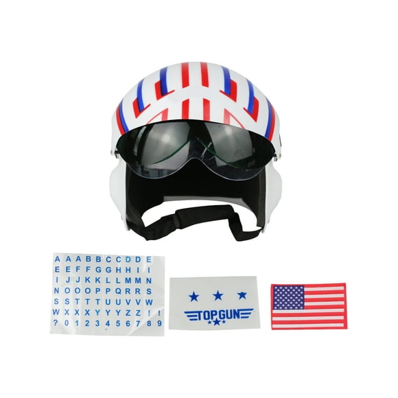 Studio Halloween Adult's Adjustable Deluxe White Jet Fighter Pilot Helmet Costume Accessory